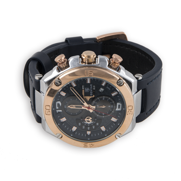 August Steiner, Többfunkciós bőrszíjas karóra, Fahéjbarna